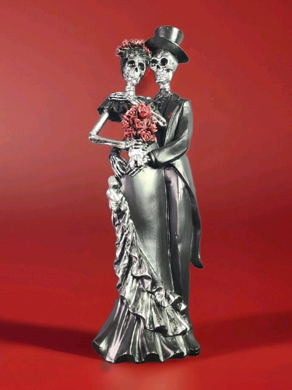 Skeleton Bride Groom Figurine Decor Halloween Gothic Wedding Day Of The Dead